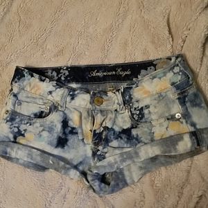Pattern jean shorts, size 4